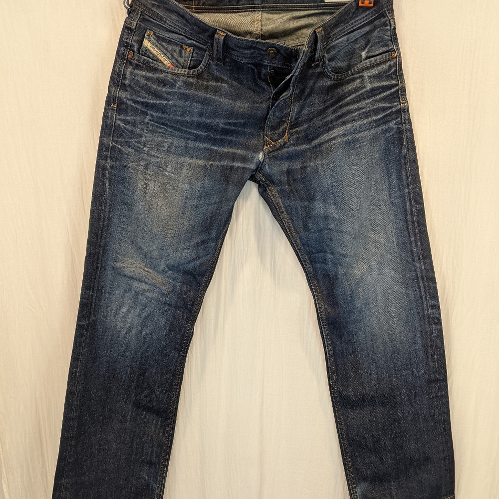 Men's Diesel 34x30 Larkee Style Reg Straight Blue Jeans